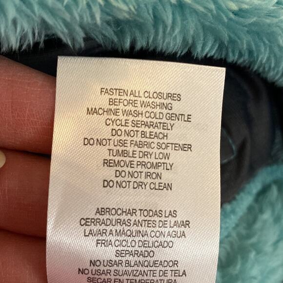 Free Country Teal Faux Fur Zip Front Vest Size Small - Picture 5 of 9